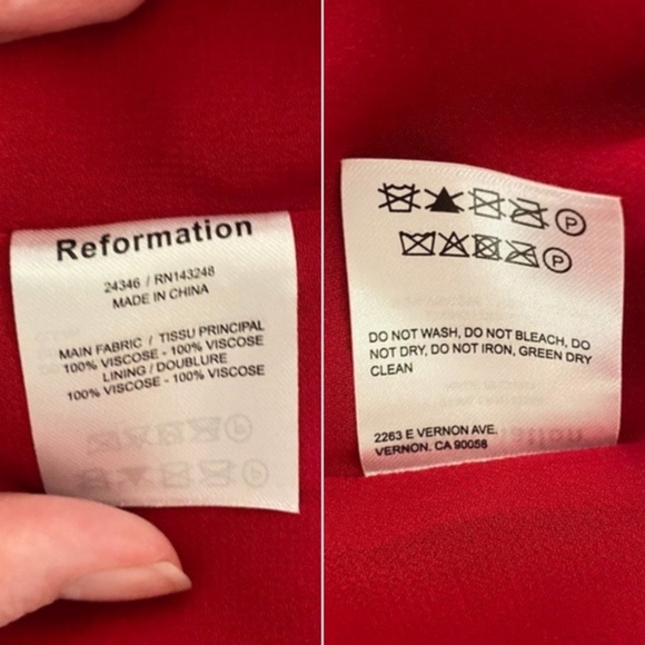 NEW Reformation Kourtney Dress Cherry 10 - Picture 13 of 17